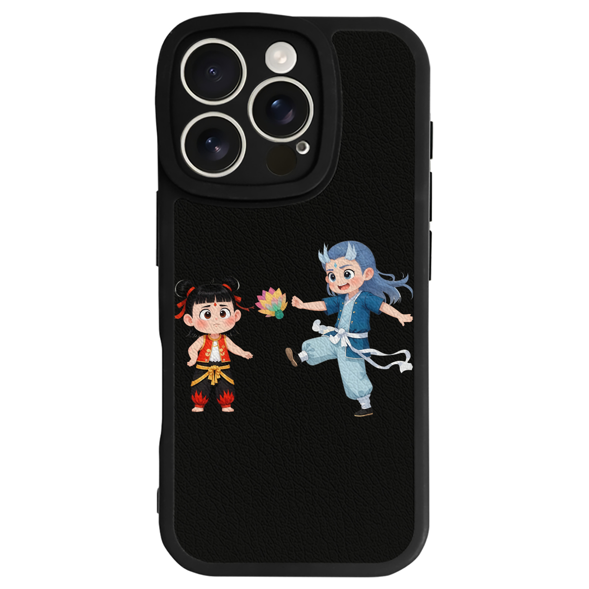 （画像用） Ne Zha 2 ナタ 魔童の大暴れ 【iPhone 16シリーズ対応】シリコンスマホケース（レザー調） 材質：シリコン